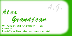 alex grandjean business card